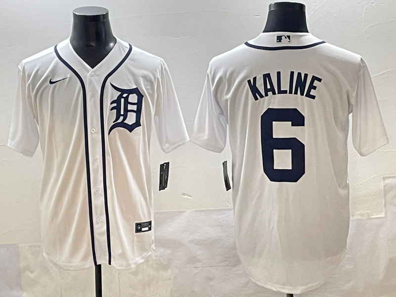 Men's Detroit Tigers Al Kaline #6 White Home Jersey